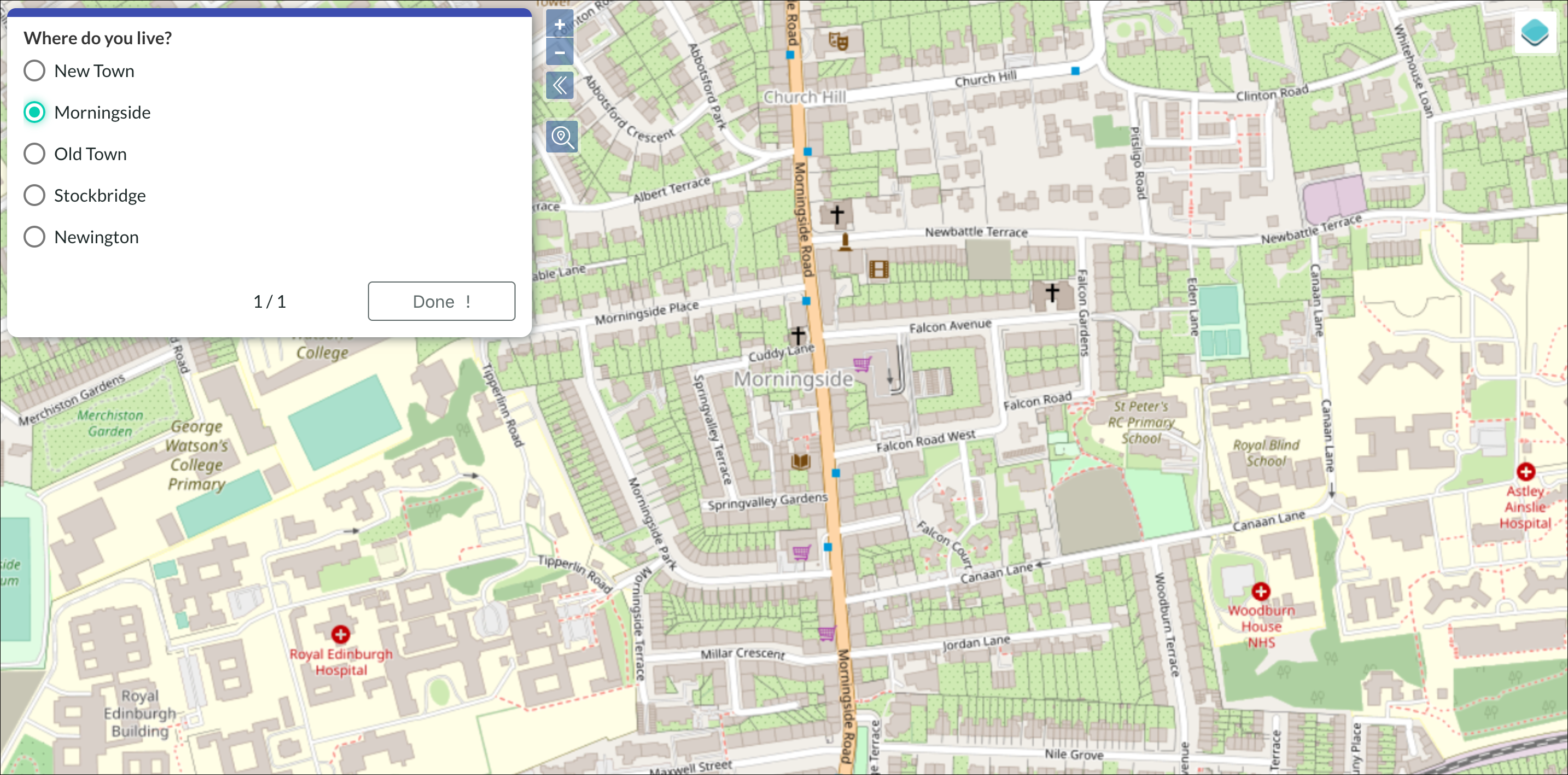 Zoom To A Location Maptionnaire Support   Mapjump Demo Two 